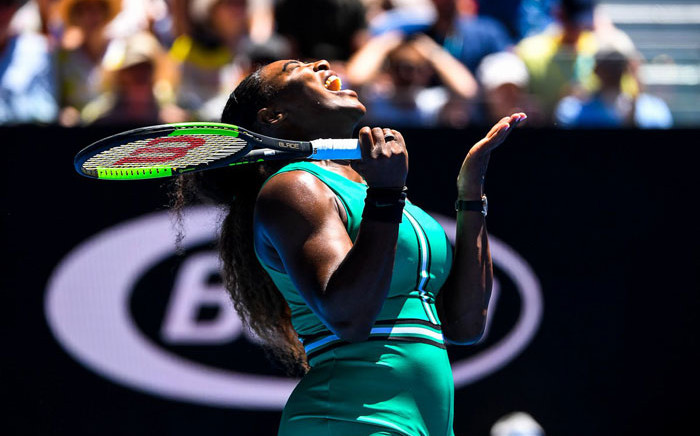 Serena Williams reacts to losing a game at the Australian Open on 23 January 2019. Picture: @AustralianOpen/Twitter