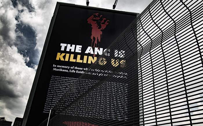 A billboard in Johannesburg's city centre unveiled by the DA on 16 January. Picture: Kayleen Morgan/EWN
