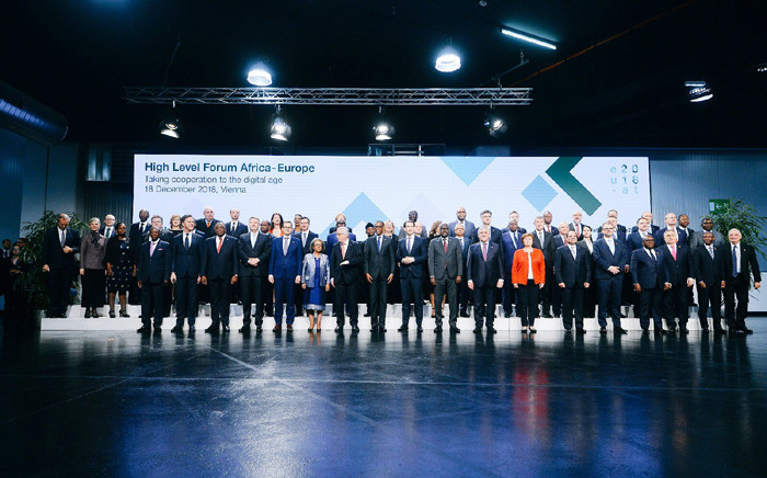 Leaders of African and European countries gather in Vienna for the High-Level Forum on Africa and Europe. Picture: @EP_President/Twitter.