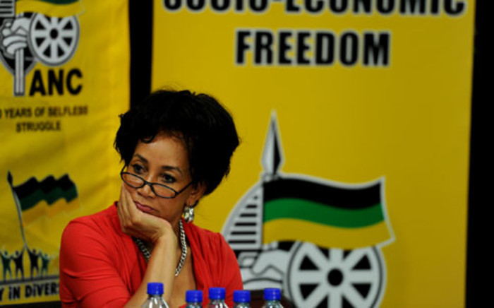 Public Administration and Services Minister Lindiwe Sisulu attends a news conference in Johannesburg on 4 February 2013 following an ANC lekgotla held at the weekend. Picture: Werner Beukes/SAPA