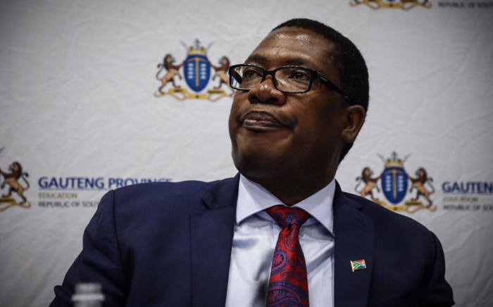 Gauteng Education MEC Panyaza Lesufi addresses the media on the state of readiness of the reopening of schools. Picture: Abigail Javier/EWN.