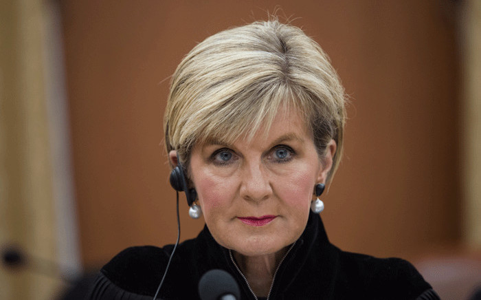 Australia's foreign minister Julie Bishop attends a meeting with South Korea's foreign minister Kang Kyung-wha at the Ministry of Foreign Affairs in Seoul on 13 October 2017. Picture: AFP.