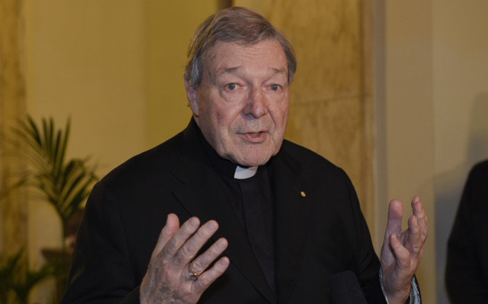 Vatican finance chief Cardinal George Pell speaks to the media at the Quirinale hotel in Rome on 3 March, 2016 at the end of evidence via video-link to Australia's Royal Commission into Institutional Responses to Child Sexual Abuse in Sydney for a second of three days. Picture: AFP.