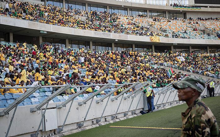 ANC supporters at the Moses Mabhida Stadium in Durban on 12 January 2019 ahead of the start of party's 107th birthday celebrations. Picture: Sethembiso Zulu/EWN