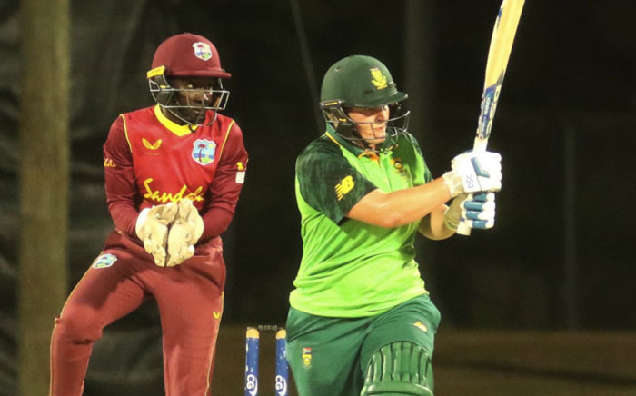 South Africa's Lizelle Lee in action against the West Indies Women's cricket team on 13 September 2021. Picture: @OfficialCSA/Twitter