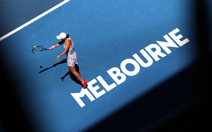 Ashleigh Barty hits a backhand during her Australian Open match against Lucia Bronzetti on 19 January 2022. Picture: @AustralianOpen/Twitter