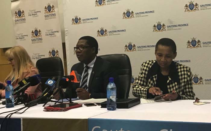FILE: Gauteng Education MEC Panyaza Lesufi briefing the media on school placement for the 2019 academic year. Picture: Thando Kubheka/EWN