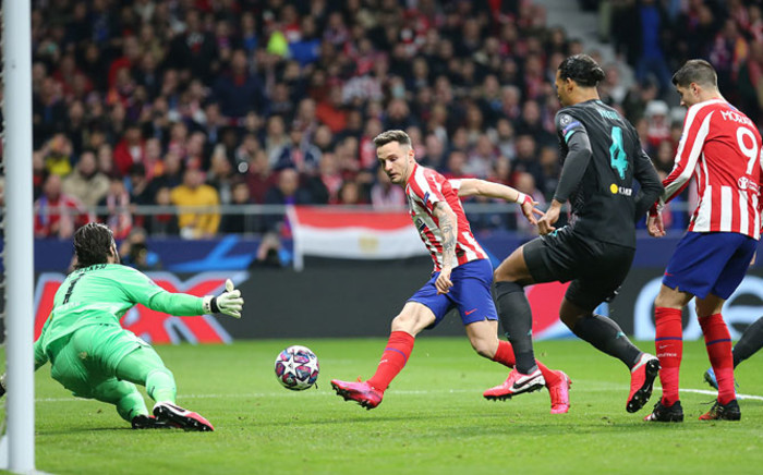 Saul Niguez scores for Atletico Madrid in their UEFA Champions League match against Liverpool on 18 February 2020. Picture: @atletienglish/Twitter