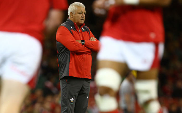 Wales' head coach Warren Gatland watches his team warm-up ahead of the international Test rugby union match between Wales and Ireland at Principality Stadium in Cardiff, south Wales on 31 August 2019. Picture: AFP