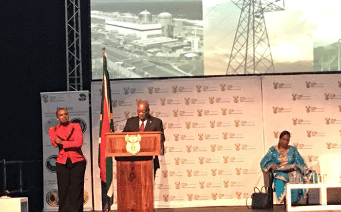 President Jacob Zuma pictured at the energy indaba in Midrand, on 7 December 2017. Picture: @SAgovnews/Twitter