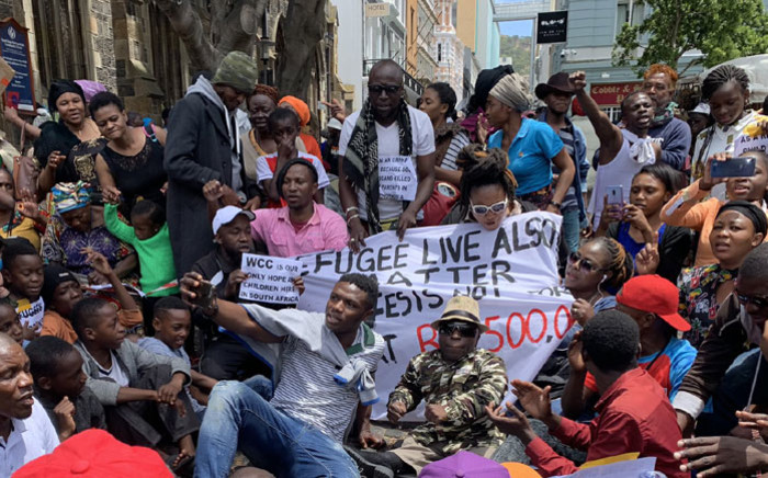 Hundreds of foreigners protest in Greenmarket Square in Cape Town on 18 December 2019. Picture: Kaylynn Palm/EWN