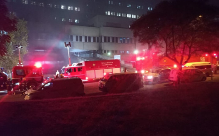 Emergency personnel battled a blaze that broke out after a storeroom for medical supplies at the Charlotte Maxeke Academic Hospital caught fire on Friday, 16 April 2021.Picture: @GautengHealth