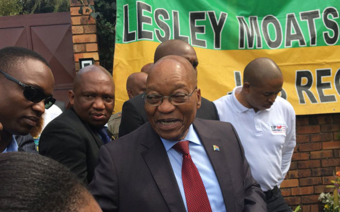 Former President Jacob Zuma visit the Soweto home of the late Winnie Madikizela Mandela on 4 April 2018. Picture: Gia Nicolaides/EWN