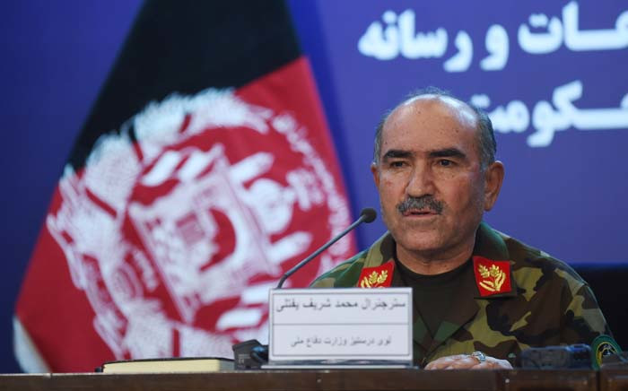 Afghan Army Chief of Staff, General Sharif Yaftali, looks on as he speaks during a press conference in Kabul on 7 June 2018. Picture: AFP