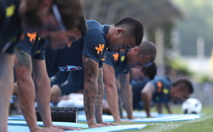 Brazil players during a training session for their World Cup match. Picture: @CBF_Futebol/Twitter.