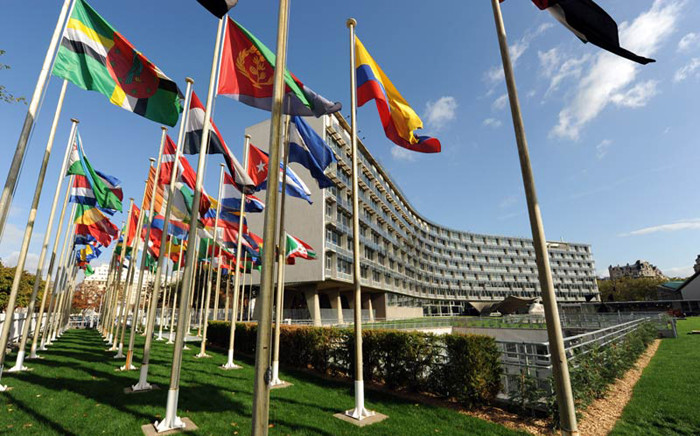 Flags fly at the United Nations Educational Scientific and Cultural Organisation (Unesco) headquarters in Paris. Picture: unesco.org