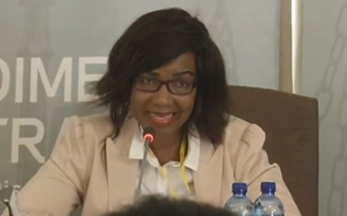 A screengrab of Dr Makgabo Manamela giving testimony at the Life Esidimeni hearings in Johannesburg on 24 November 2017.
