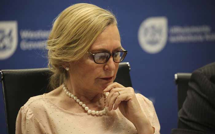Western Cape Premier, Helen Zille hosted a press conference on 10 October 2018 to address various concerns about crime in the province. Picture: Cindy Archillies/EWN.