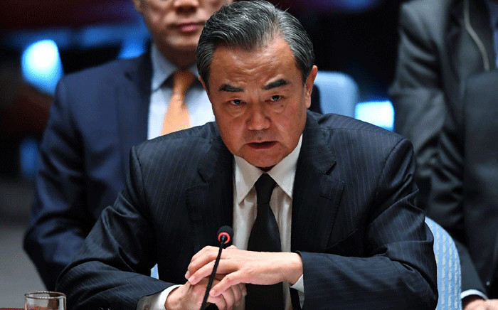 FILE: Chinese Foreign Minister Wang Yi attends a meeting of the UN Security Council on peacekeeping operations, during the 72nd session of the General Assembly in New York on 20 September 2017. Picture: AFP
