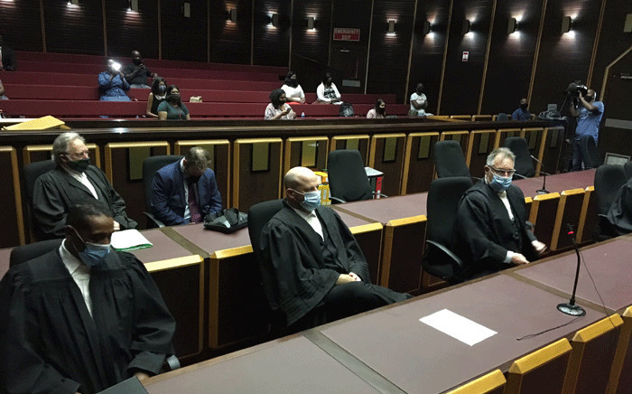 The NPA team led by Adv. Billy Downer in the Pietermaritzburg Magistrates Court on 8 December 2020 for the case against former President Jacob Zuma and Thales. Picture: Nkosikhona Duma/EWN.