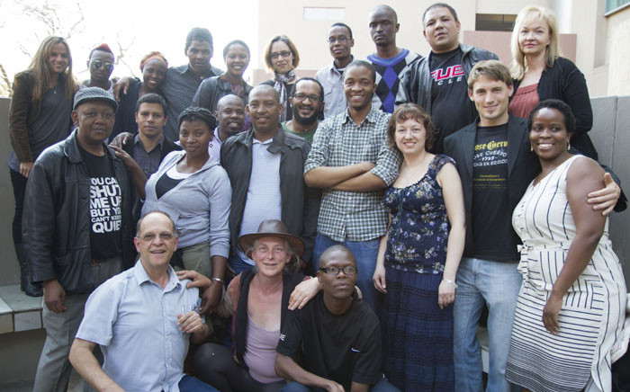 Respected screenwriter, showrunner and mentor Thandi Brewer (front row, centre) with NFVF's 2013 Spark group. Picture: Supplied. 