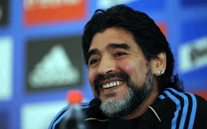 Diego Maradona launched a blistering attack on FIFA president Sepp Blatter on Monday saying that world soccer's governing body had descended into anarchy with the 79-year-old Swiss in charge. Picture: Facebook.