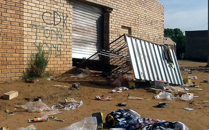 A business is completely vandalised in Soweto on 22 January 2015. Picture: Gia Nicolaides/EWN.