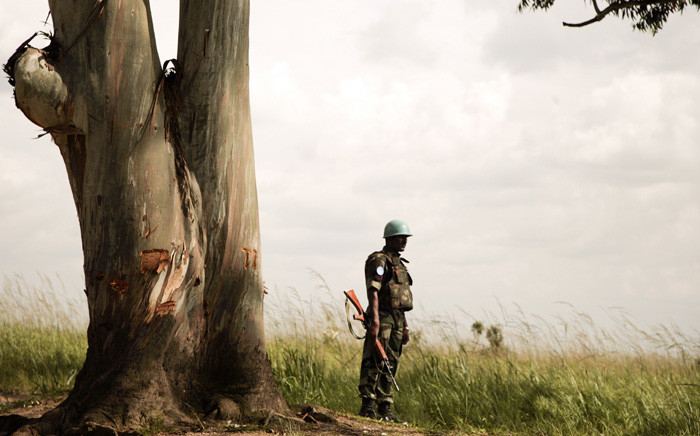 A United Nations peacekeeper patrols the Katanga area in the eastern Democratic Republic of the Congo. Picture: United Nations Photo.