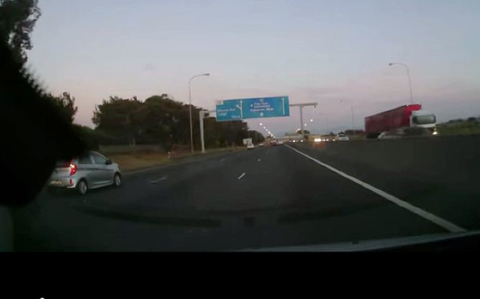 Thabang Sidloyi (27) was a passenger in the BMW which smashed into the barrier on the N2 highway on Friday. Picture: Youtube screengrab.