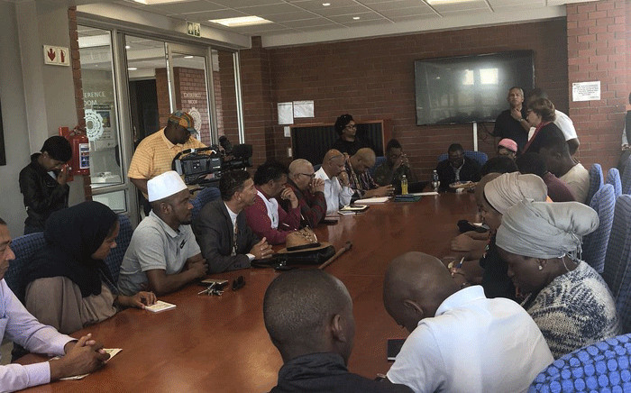 Community leaders from Mitchells Plain, Siqalo and Rondevlei meet with local government following service delivery protests. Picture: Graig-Lee Smith/EWN