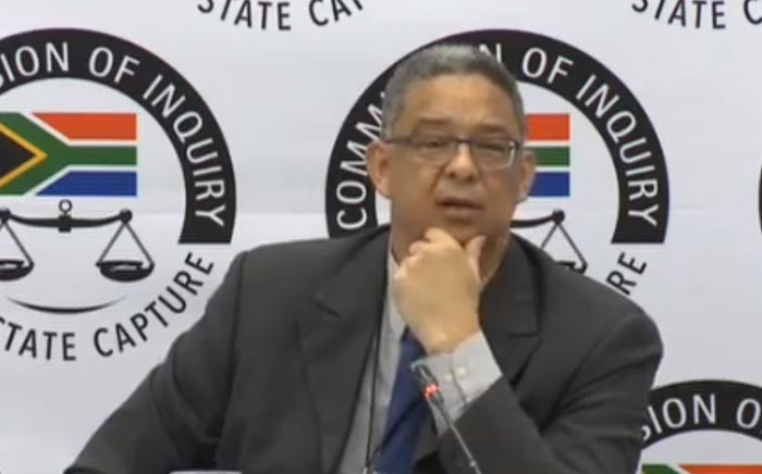 A screengrab of former Ipid head Robert McBride giving testimony at the state capture commission on 12 April 2019.