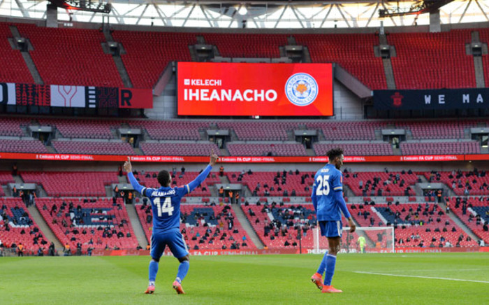 Leicester City's Kelechi Iheanacho celebrates his goal against Southampton in their FA Cup semifinal at Wembley Stadium in London on 18 April 2021. Picture: @LCFC/Twitter