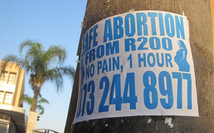 FILE: Abortion poster. Picture: Eyewitness News