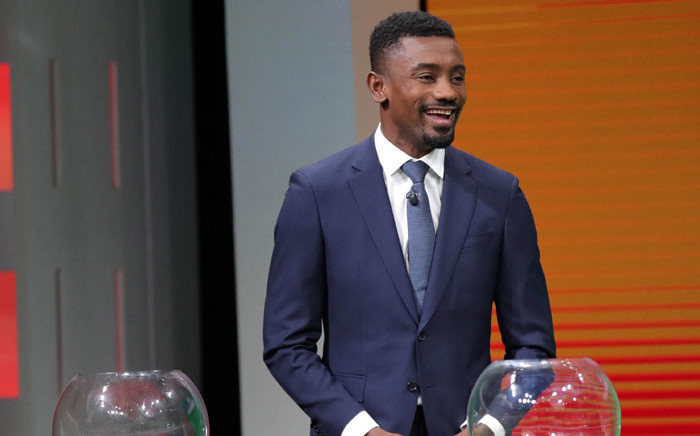 Former Ivory Coast star Salomon Kalou during the draw for the 2023 Africa Cup of Nations qualifying groups on 19 April 2022 in Johannesburg, South Africa. Picture: @CAF_Online/Twitter