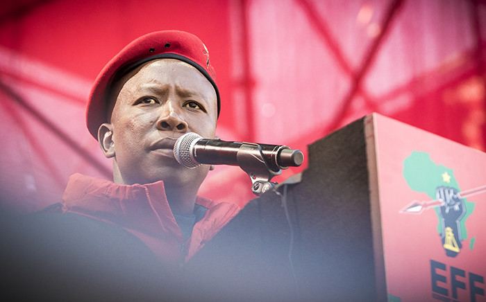 EFF leader Julius Malema addressed party supporters at the Peter Mokaba Stadium in Polokwane. Picture: Thomas Holder/EWN.