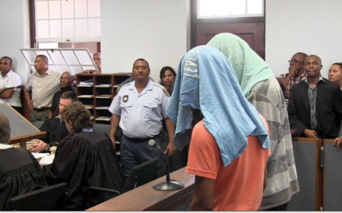 Two men appeared in the Bredasdorp Regional Court on 12 February 2013 in connection with Anene Booysen's gang rape and murder. Picture: Renee de Villiers/EWN.