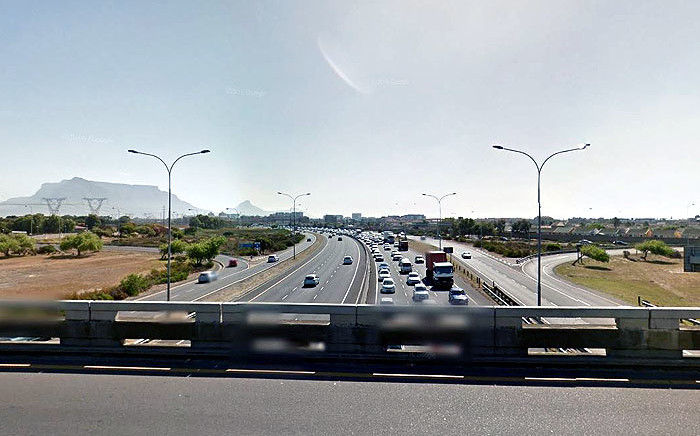 FILE: An image from Google Earth shows the N1 highway in Cape Town.