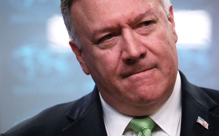 FILE: Washington's top diplomat has raised eyebrows for frequently traveling the world on his government plane with his wife Susan Pompeo, who has no official role. Picture:AFP