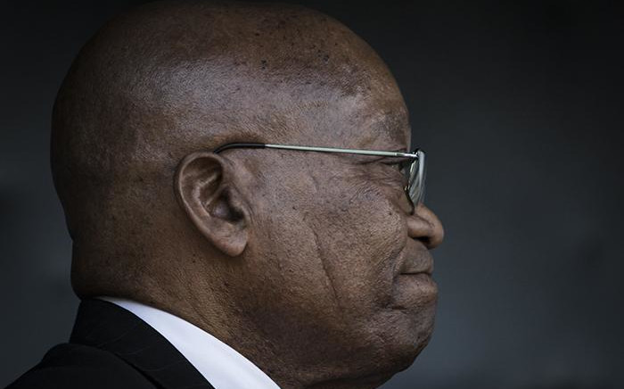 FILE: Jacob Zuma waiting to address his supporters outside the Durban High Court on 8 June 2018. Picture: Sethembiso Zulu/EWN