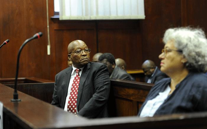 FILE: Former South African President Jacob Zuma, along with co-accused, Thales representative Christine Guerrier, appeared in the Durban High Court on 8 June 2018. He is charged with 16 counts that include fraud‚ corruption and racketeering. Picture: Felix Dlangamandla/Pool.