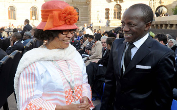 Minster in the Presidency Collins Chabane (R) at the Presidential Inauguration at the Nelson Mandela Amphitheatre at the Union Buildings, Pretoria. Picture: GCIS.