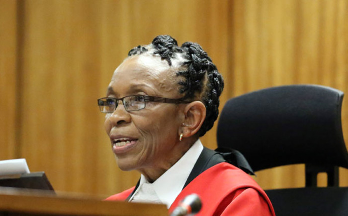 Judge Thokozile Masipa during sentencing of Oscar Pistorius at the High Court in Pretoria on 21 October 2014. Picture: Pool.