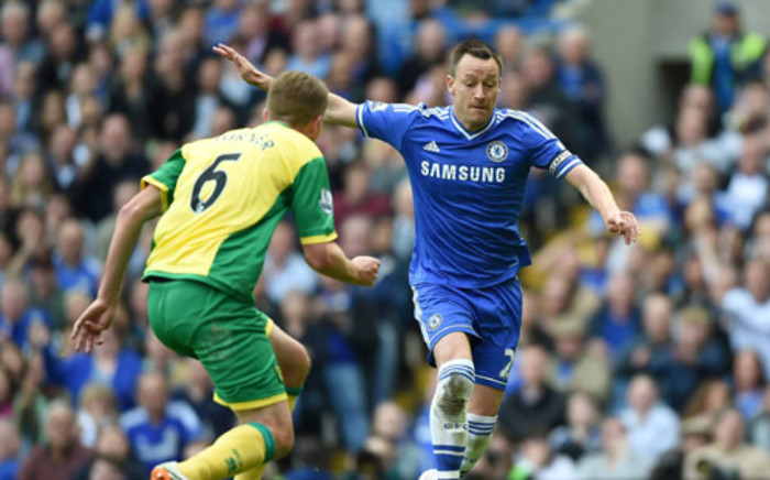 FILE: Chelsea's defender, John Terry battles with Michael Turnerto of Norwich City during the English Premier League at Stamford Bridge on 4 May 2014. Picture: Facebook.
