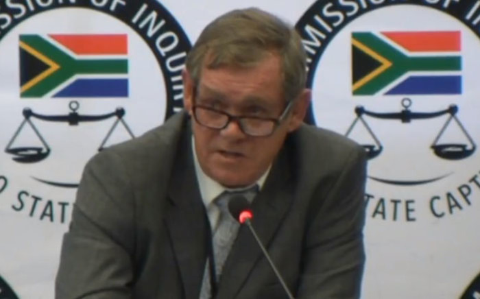 A screengrab fo Treasury official Jan Gilliland at the Zondo Commission of Inquiry on 10 September 2018.