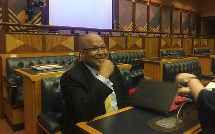 State Security Agency head Arthur Fraser in Parliament ahead of Scopa meeting on 7 December 2017. Picture: Lindsay Dentlinger/EWN