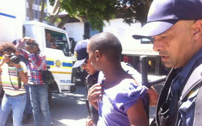 Police moved in to make several arrests during the illegal protest in Cape Town on 27 February 2014. Picture: Siyabonga Sesant/EWN.