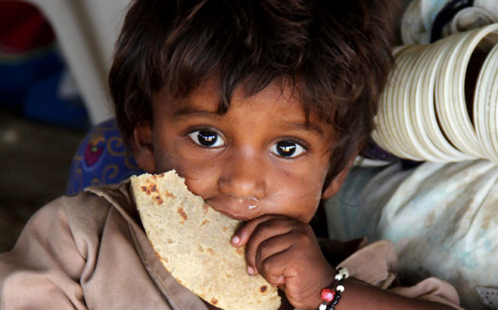 Malnutrition was the cause of 11 percent of child deaths in 2013. Picture: EPA/NADEEM KHAWER
