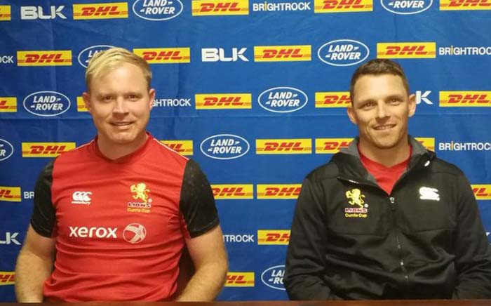 Golden Lions captain Ross Cronjé with coach Ivan van Rooyen. Picture: Twitter/@LionsRugbyCo


