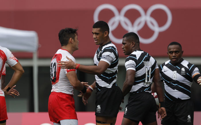 Defending Olympic champions Fiji defeated Japan in their Olympic match at the Tokyo Stadium on 26 July 2021. Picture: @WorldRugby/Twitter