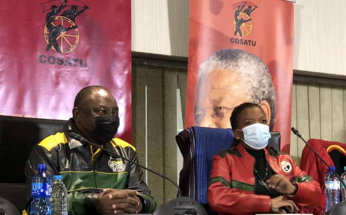 ANC President Cyril Ramaphosa delivered the ANC’s message of solidarity at Cosatu's May Day rally. Picture: @CyrilRamaphosa on Twitter. 